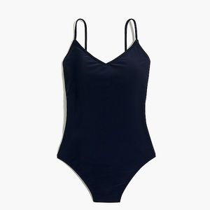 J. Crew Factory Navy Ballet Tank Swimsuit